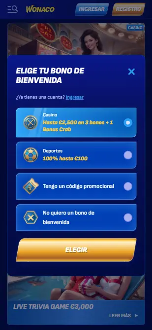 Wonaco entrar