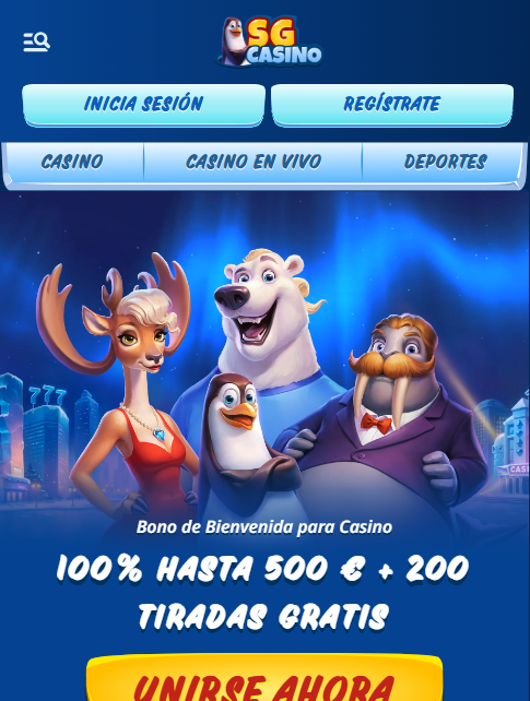 Bono-bienvenida-de-SG-casino-100% -hasta-500-200-tiradas-gratis