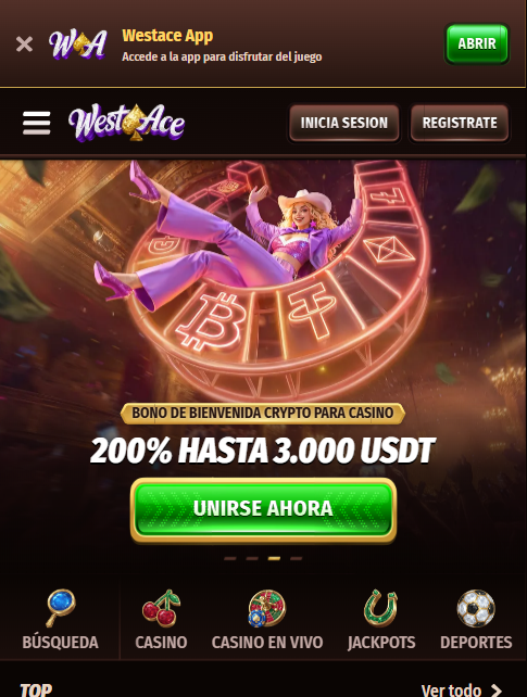 Bono-bienvenida-de-Westace-casino-200% -hasta-3000-USDT