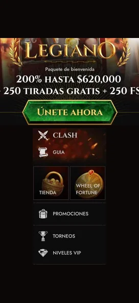 Legiano casino online en Chile con bono de hasta $620.000 CLP