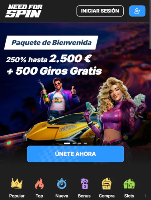 Bono de bienvenida de Need for Spin casino