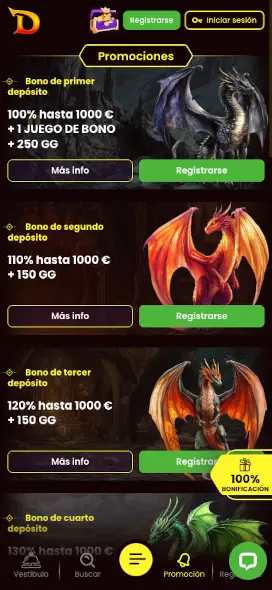 Dragon slots bonos