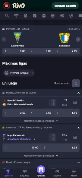 Rivo casino deportes