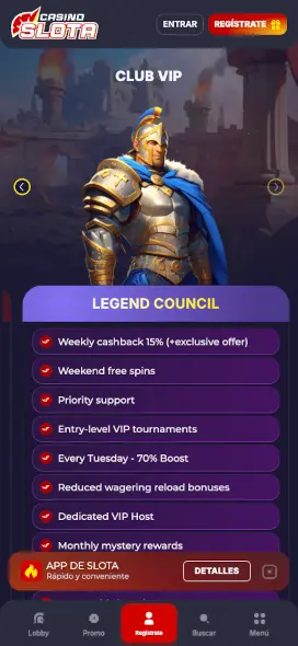 Slota casino VIP