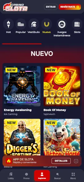 Slota casino juegos nuevo