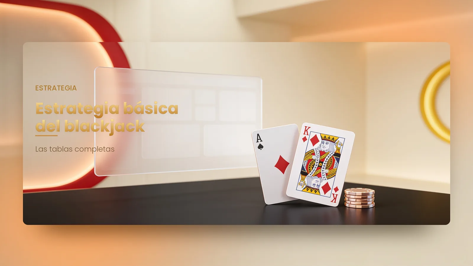 Estrategia básica del blackjack con tablas