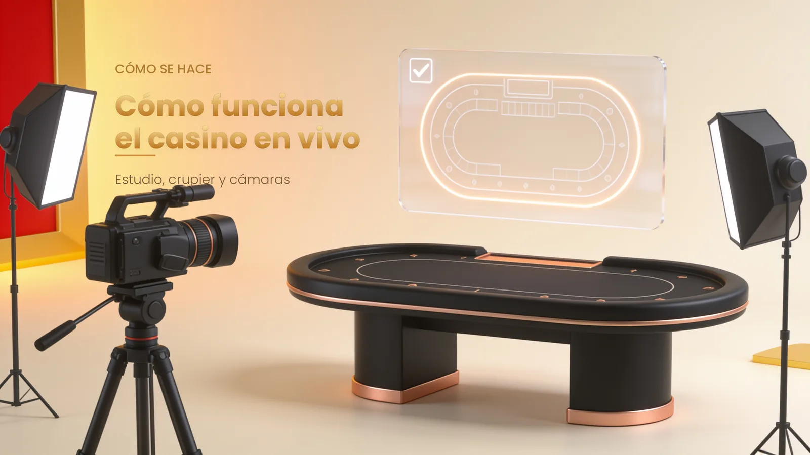 Cómo funciona el casino en vivo: estudio y crupier